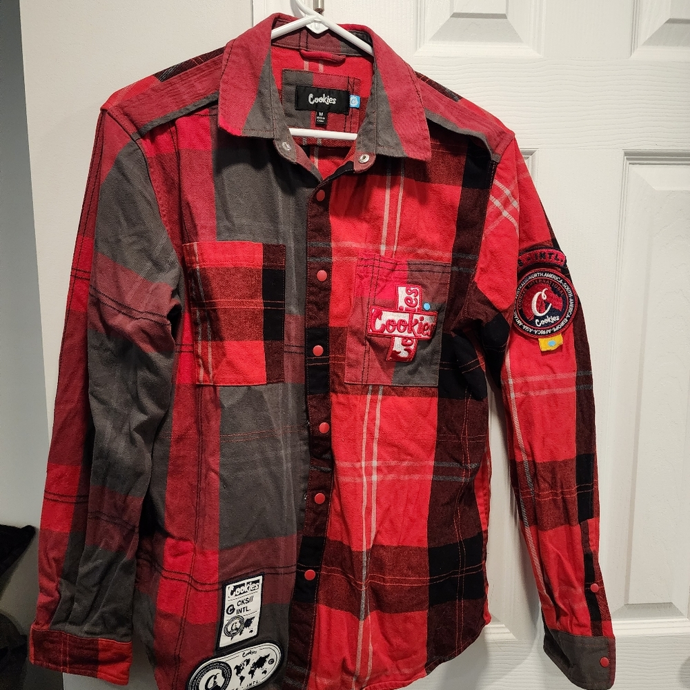 New Cookies Mens Medium MILE HIGH L/S FLANNEL SHIRT
